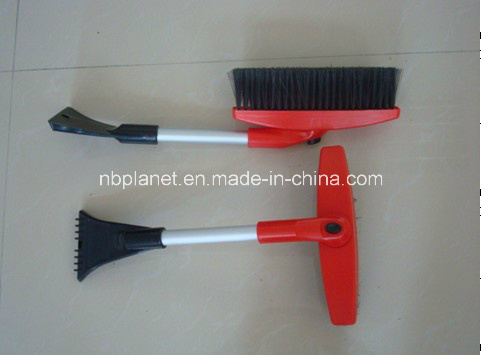 Plastic Rotatable Head Snow Brush with Ice Scraper
