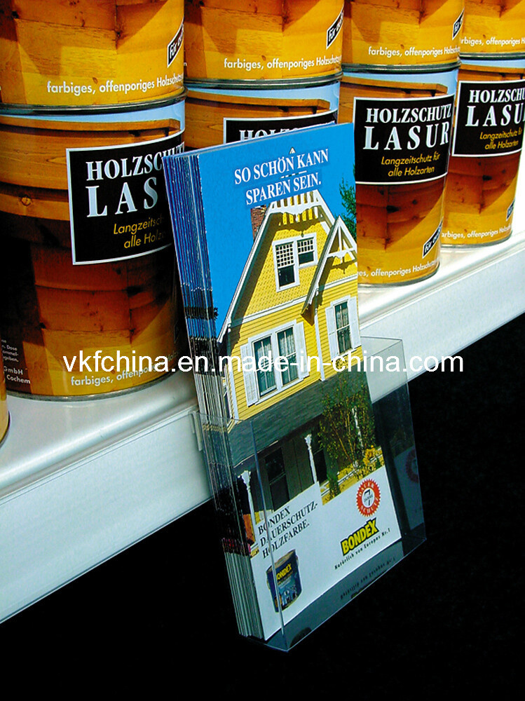 Shelf PVC Leaflet Dispenser Book Holder for Display