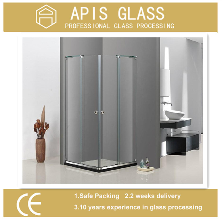 Frameless Easy-Clean Shower Enclosure with Diamond Tray