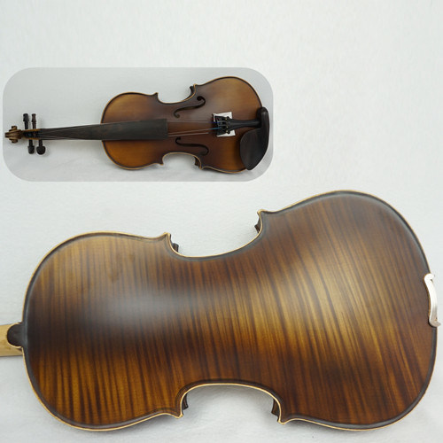 Antique Colour Solid Violin with Printed Flame Maple Finish