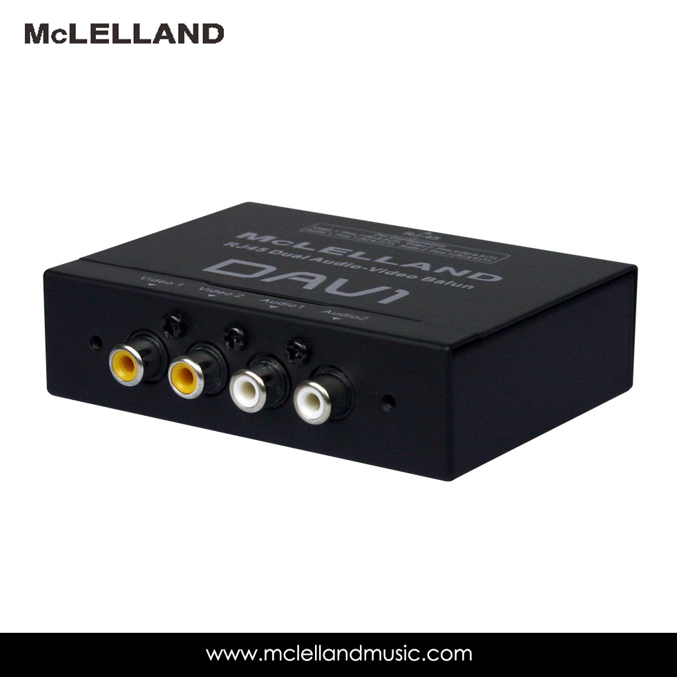 Two Composite Video Signals RJ45 Dual Audio/Video Balun (DAV1)
