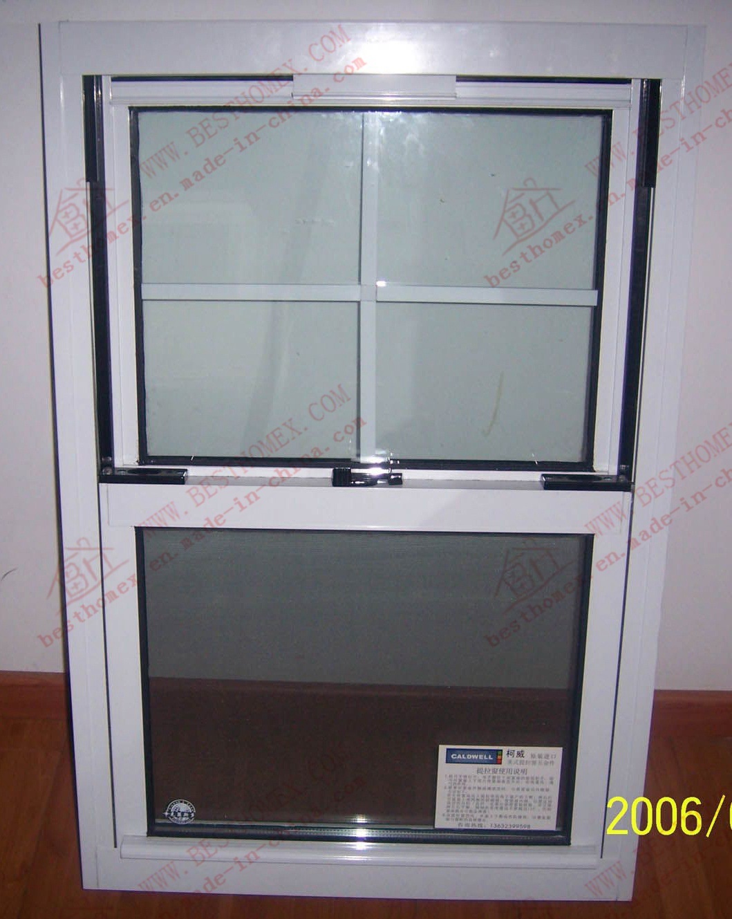 Powder Coating Aluminum Single Hung Window (BHA-LW01)