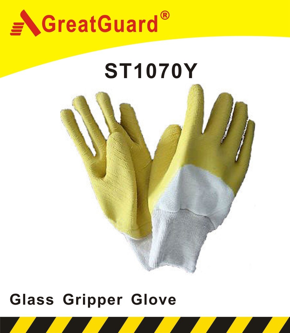 Glass Gripper Latex Coated Glove (ST1070Y)