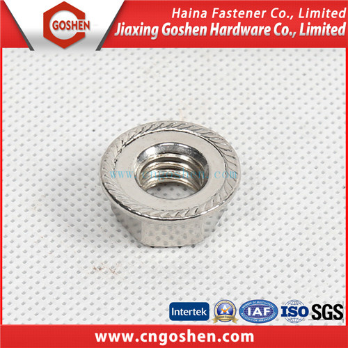 Ss304 Hex Flange Head Nut / Flange Nut DIN6923