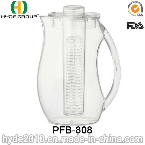 2L Acrylic Infusion Pitcher Fruit Pitcher Plastic Jug (PFB-808)