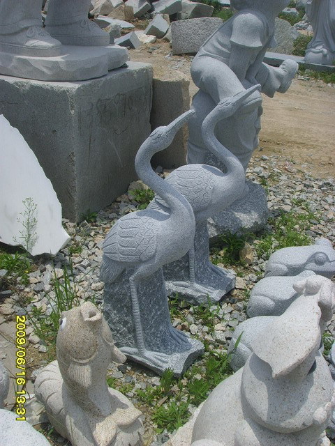 Grey Granite Stone Animal Sculpture and Carving for Patio