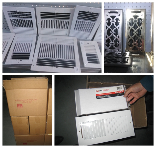 Double Deflection Frame Air Grilles for Sidewall