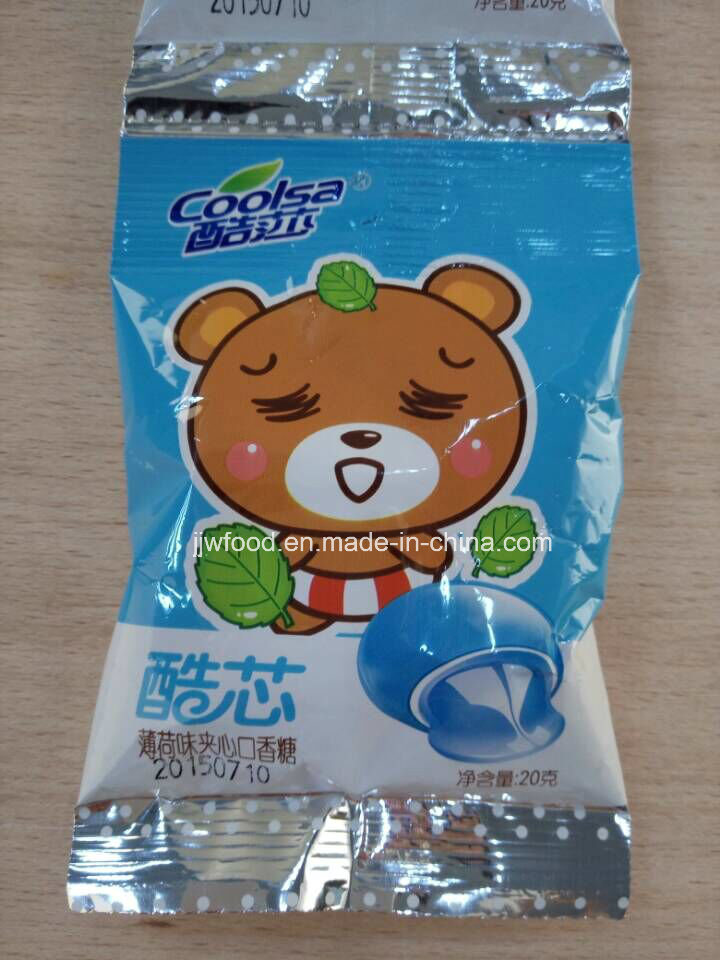 Center Colorful Filling Chewing Gum with Coffee Flavor