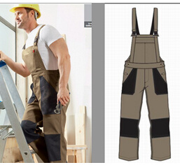 Mens Working Dungarees Suit Stock
