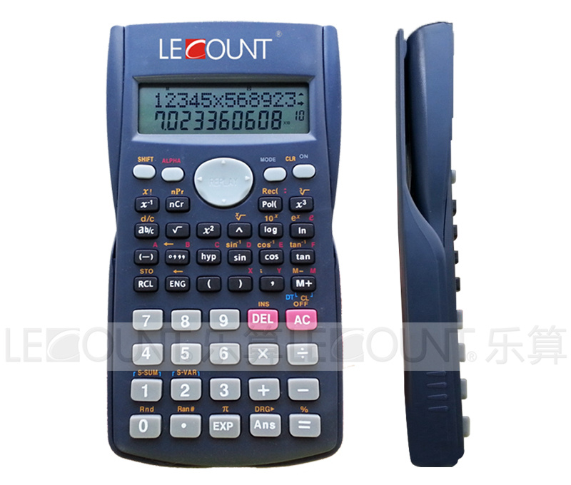 240 Functions 2 Line Display Scientific Calculator with Slide-on Back Case (LC750)