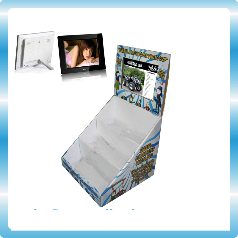 Cardboard Display with Video Screen Digital Photo Frame