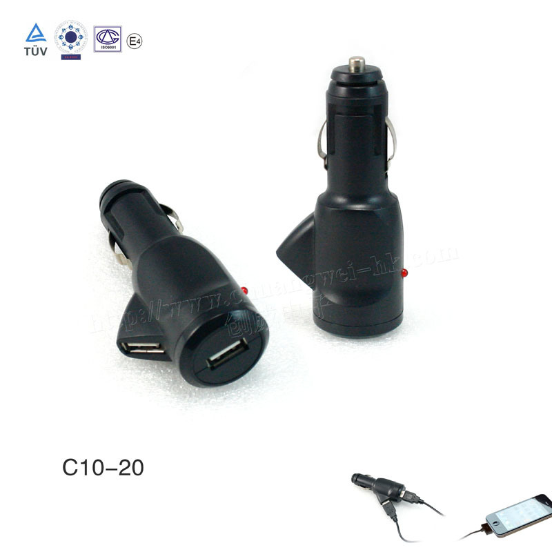 High Quality with 2 USB Car Cigar Lighter Charger (C10-20)