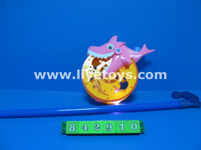 Promotional Pushing Shark Toy with Flashing Light (842910)