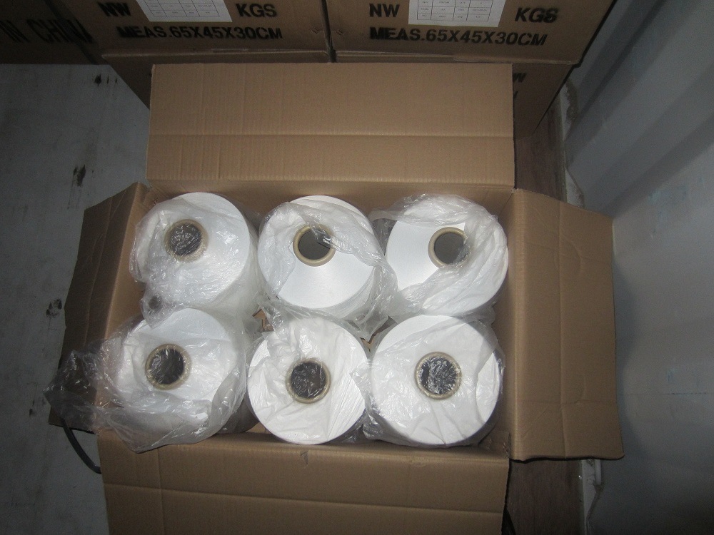 Low Shrinkage Polyester Embroidery Thread FDY Polyester Core Spun Yarn