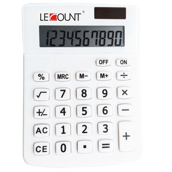 10 Digits Dual Power Medium Size Desktop Calculator (LC238-10D-WT)