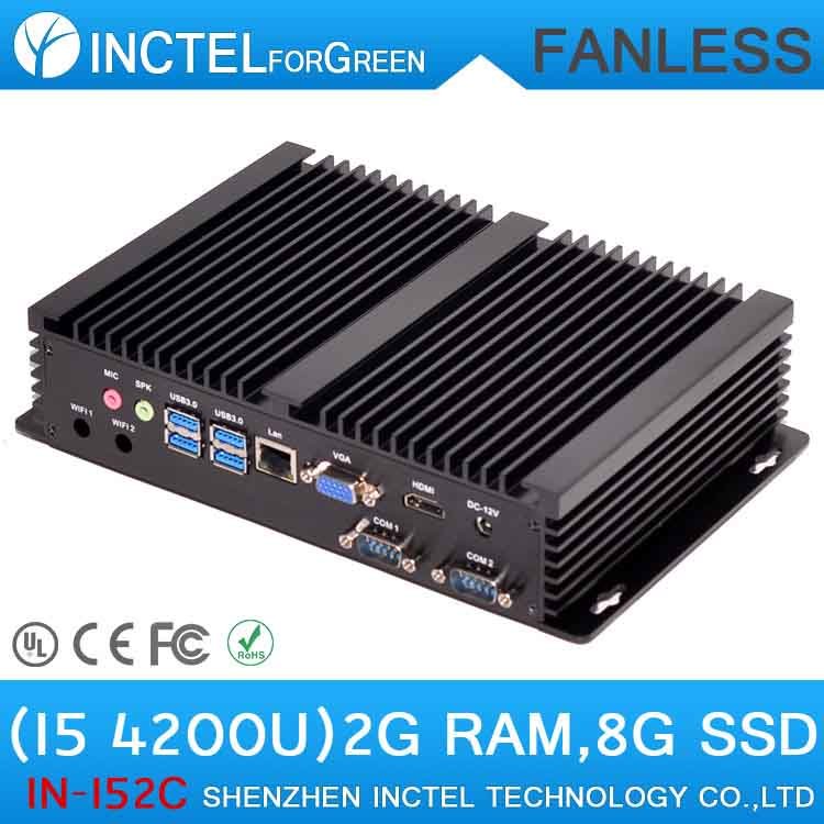 Hot Sale Fanless Industrial PC Computer with Intel Core I5 4200u 1.6GHz Industrial Mini Computer