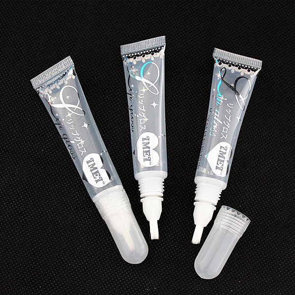 Clear Plastic Lip Gloss Tube with Brush Top