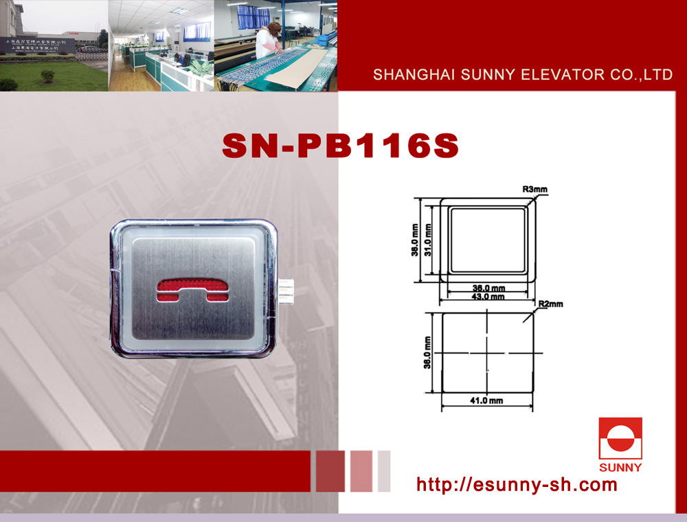 Elevator Parts Push Button for Mitsubishi  (SN-PB116S)