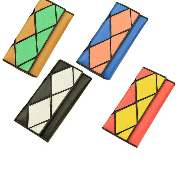 Mix Color Diamond Pattern Ladies Purse/Wallet (WA5108)