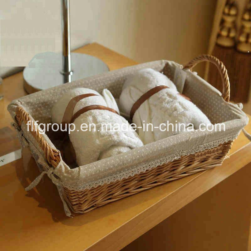 Handmade Rectangular Wicker Storage Basket
