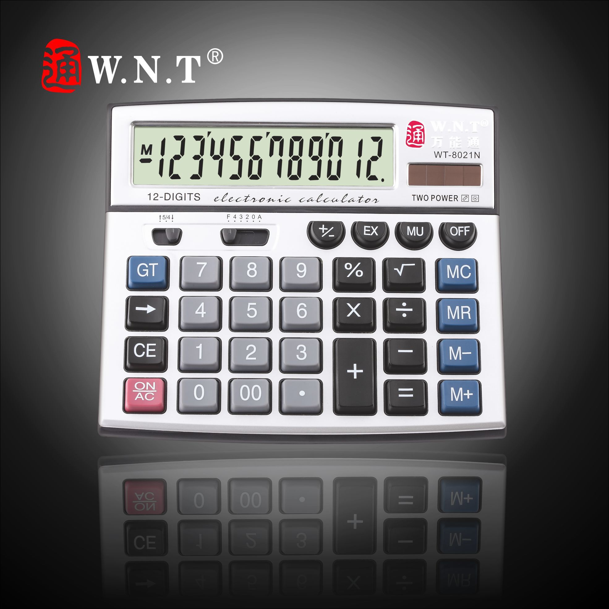 12 Digits Dual Solar Power Desktop Finance Calculator with Business or Office