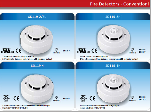 SD119 Serial Heat Detector Smoke Alarm with Auto-Reset