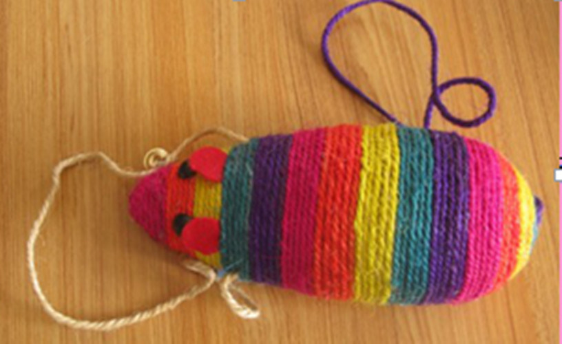 Colorful Sisal Mouse, Pet Toy, Pet Product