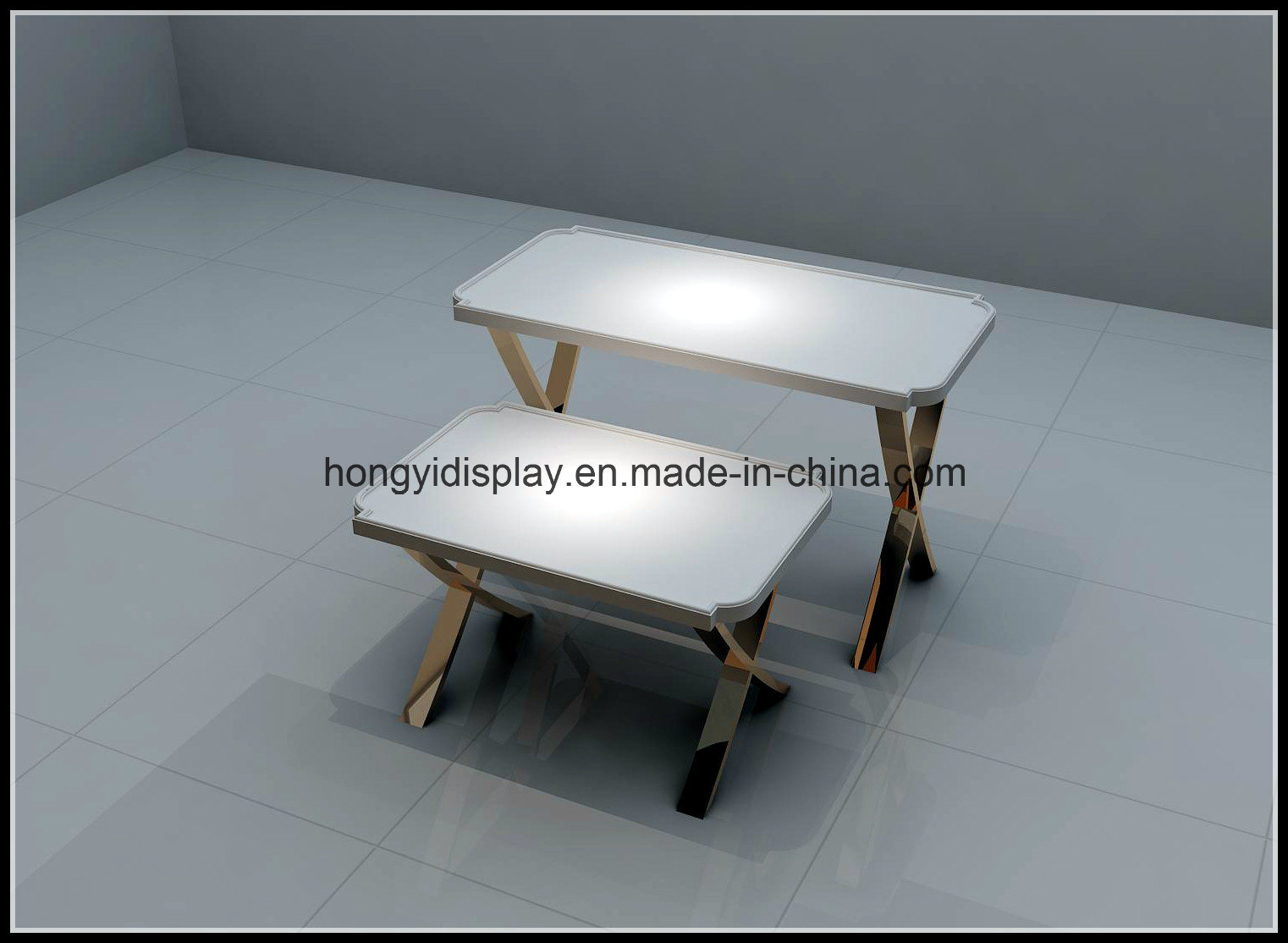 Fashion Display Table with Metal Leg for Shopfitting