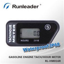 Waterproof IP68 Inductive Digital Tach Hour Meter Tachometer for Motorcycle ATV Pit Bike Snowmobile Motocross Boat Jet Ski Gas Engine Record Max Rpm