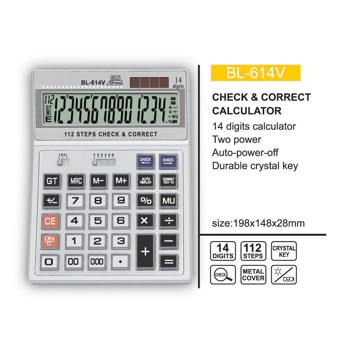 Check & Correct Calculator 614V
