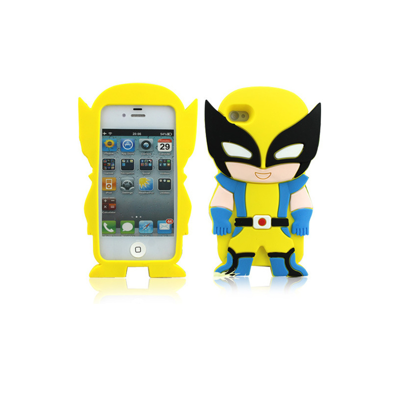 Factory Price Cute Cartoon Silicon Phone Case for iPhone 4GS/5g/6g