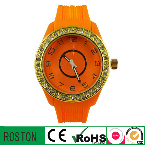 Business New Quartz Watch with Silicone Band