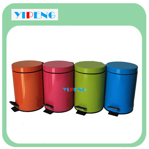 Round Pedal Dustbin with Colorful