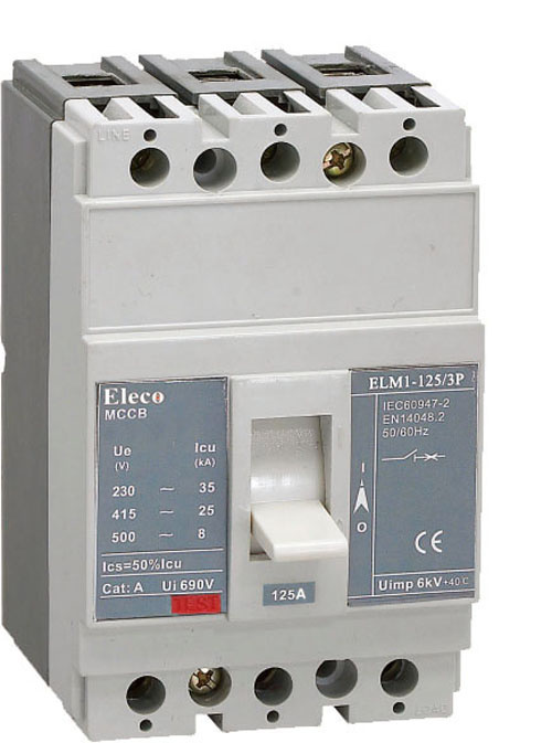 3p 125A Moulded Case Circuit Breaker (ELM1 Series)