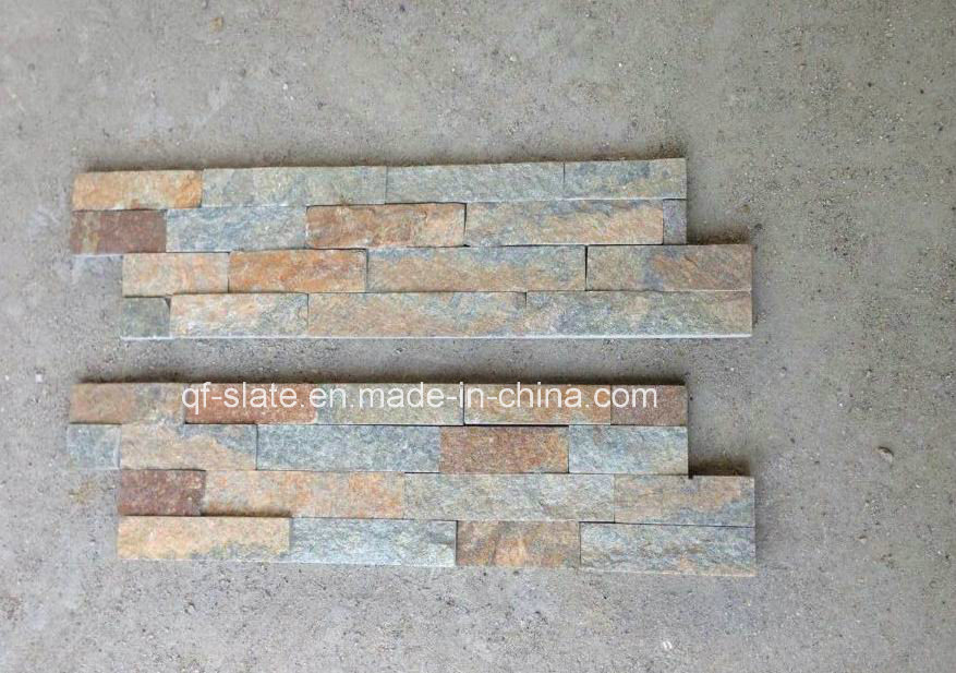 High Quality Rusty Quartzite Z Shape Cladding Wall Slate Stone