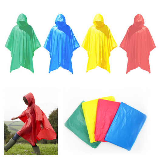 Customize Various Colored PVC Raincoat / Rain Poncho for Advertising Gifts