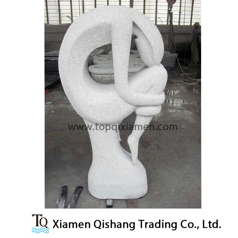 Handcrafted Abstract Stone Carving and Sculpture for Outdoor Garden