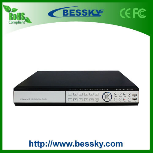 16CH H. 264 Compression Network DVR Software
