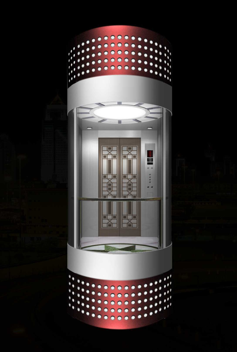 Gearless Traction Machine Panoramic Elevator