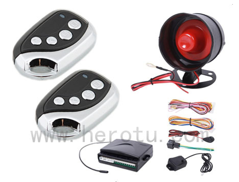 Anti-Hijack Universal One-Way Car Alarm System with Wireless Remote Controls