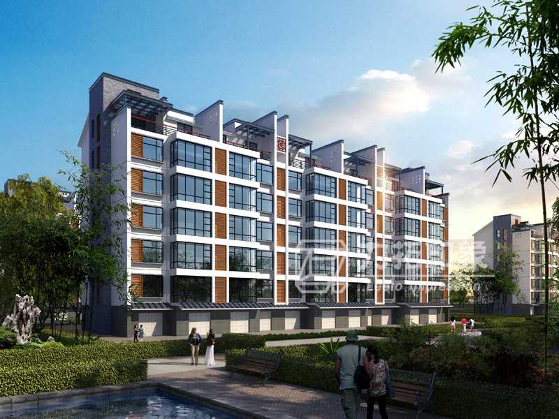 Modern Residential Architecture 3D Rendering