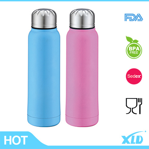 220ml High Quality BPA Free with Glossy Painting and Metallic Painting Stainless Steel Vacuum Cola Shape Water Bottle
