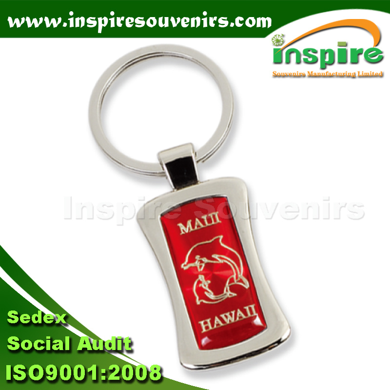 Tourist Souvenirs with Rectangle CD Layer Sticker Keychain (K101CD)