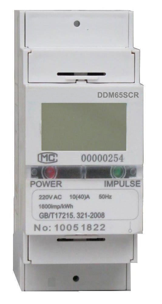 Single Phase DIN-Rail Electronic Power Meter (Ddm65scd, LCD Display, RS485)