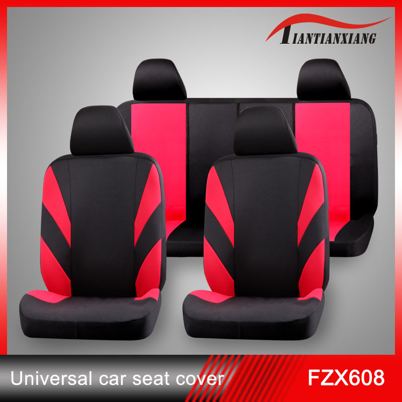 Red and Black Mesh Fabric Material Car Seat Cover