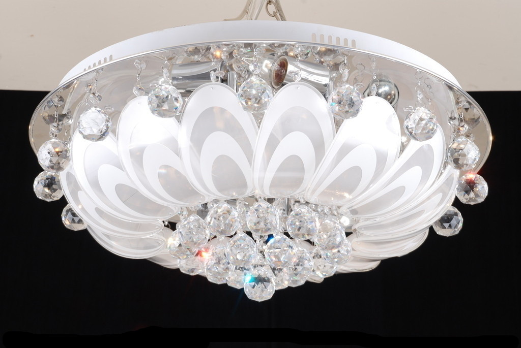 LED Light Source Cone Crystal Light Chandelier