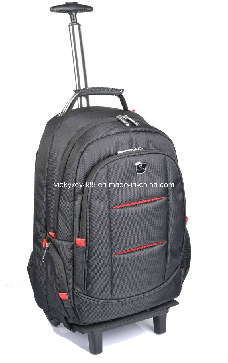 Trolley Wheeled Notebook Computer Laptop Backpack Bag Pack (CY1815)