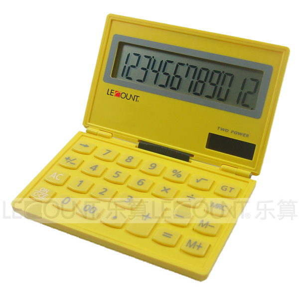 Portable 12 Digits Handheld Pocket Calculator with Folding Cover (CA3050)