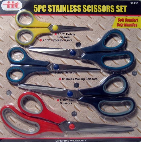 All-Purpose 5-PC Stainless Steel Scissors Sets (SC-3122)