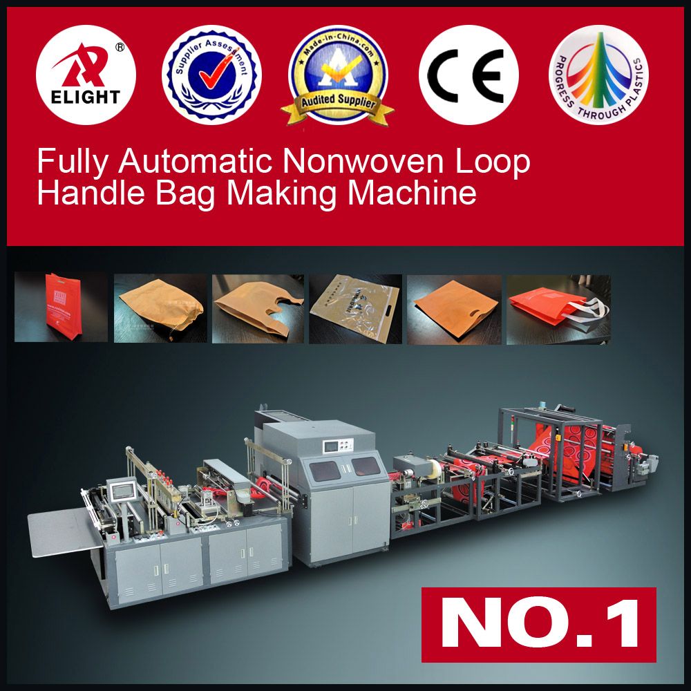 Full Automatic Non Wovven Loop Handle Bag Making Machine Xy-600/700/800